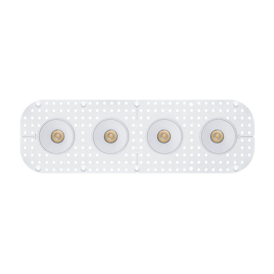 P-7379 1.5 Inch Trimless 4 Head Round White HO, 60W, 4400 Lumens, 5CCT Recessed Light