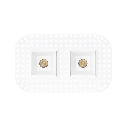 P-7382 1.5 Inch Trimless 2 Head Square White HO, 30W, 2200 Lumens, 5CCT Recessed Light