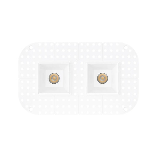 P-7382 1.5 Inch Trimless 2 Head Square White HO, 30W, 2200 Lumens, 5CCT Recessed Light