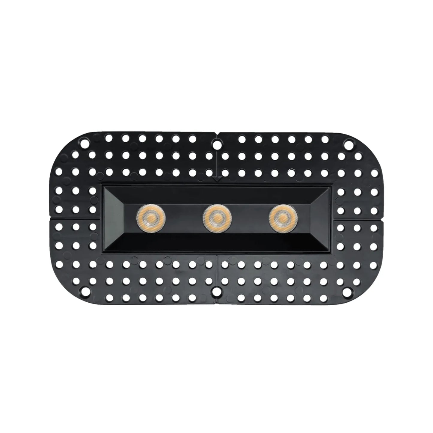 P-7361 1.5 Inch Trimless Ultra-Narrow 3 Head Black HO, 45W, 3300 Lumens, 5CCT Recessed Light
