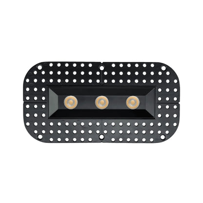 P-7361 1.5 Inch Trimless Ultra-Narrow 3 Head Black HO, 45W, 3300 Lumens, 5CCT Recessed Light