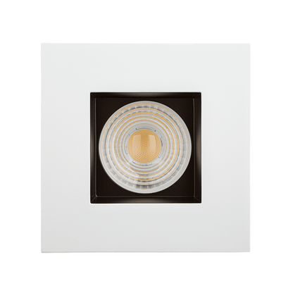 P-5084 4 Inch Square Two-Tone 15/22W,1600/2400 Lumens 5CCT Recessed Light