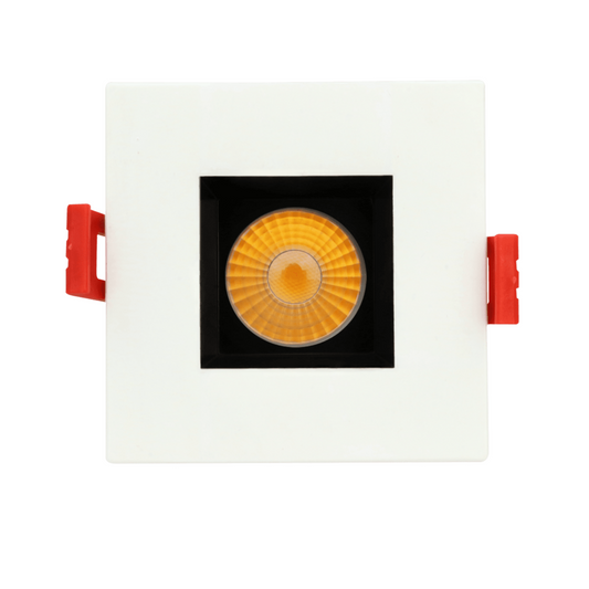 P-5011 2 Inch Square 2-Tone 8W 600 Lumens Warm White 3K Recessed Light
