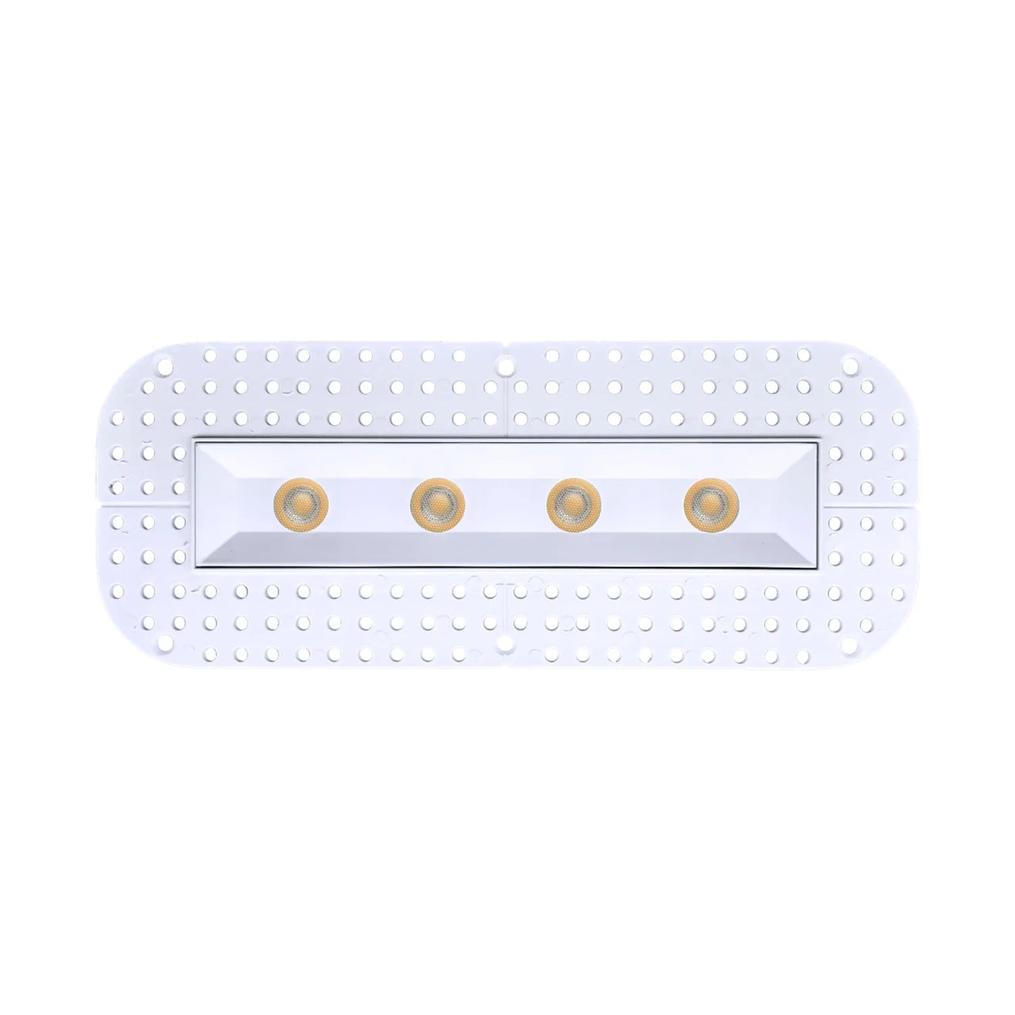 P-7358 1.5 Inch Trimless Ultra-Narrow 4 Head White HO, 60W, 4400 Lumens, 5CCT Recessed Light