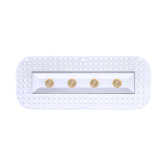 P-7358 1.5 Inch Trimless Ultra-Narrow 4 Head White HO, 60W, 4400 Lumens, 5CCT Recessed Light