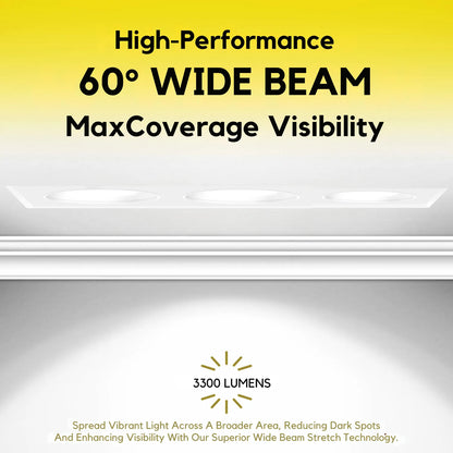 P-7357 1.5 Inch Trimless Ultra-Narrow 3 Head White HO, 45W, 3300 Lumens, 5CCT Recessed Light