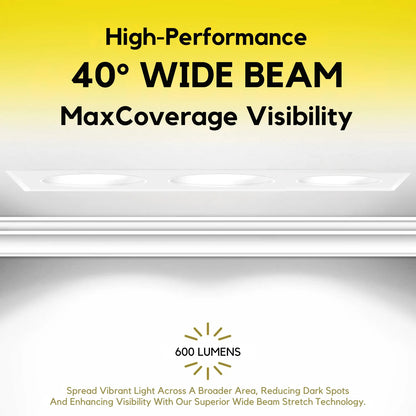 P-7262 2 Inch 3 Head Black Finish, 9W, 600 Lumens, 5CCT Recessed Light