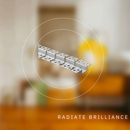 P-5308 1/2 inch Trimless Channel 8FT, Tape Light Size 12mm, Aluminum Channel, IC Rated, Air Tight