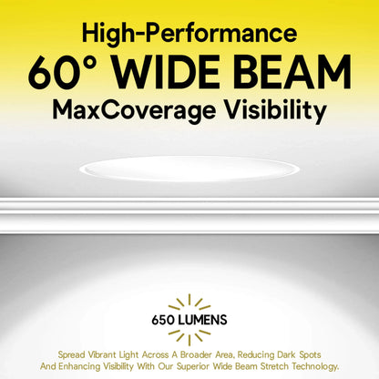 P-6502 1.5 Inch Trimless Round, White Finish 7 Watts, 600 Lumens 5CCT Recessed Light