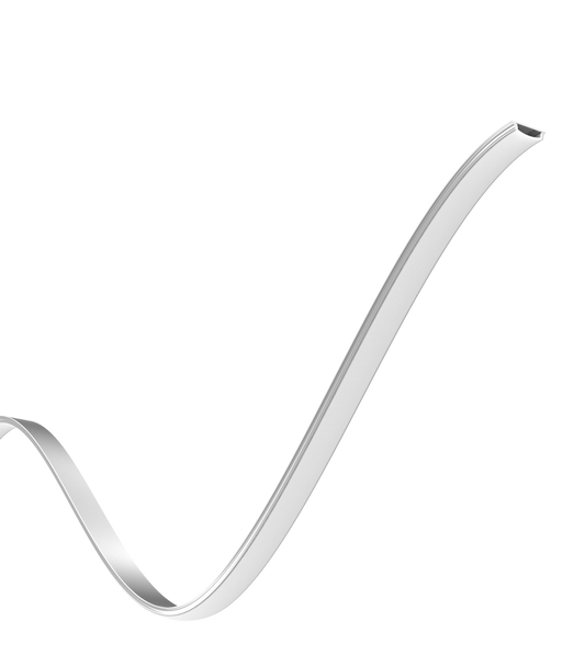 Perlglow P-96322 Silver Finsih Pc opal Cover Material Frosted 1/2" aluminum surface mount flexible channel