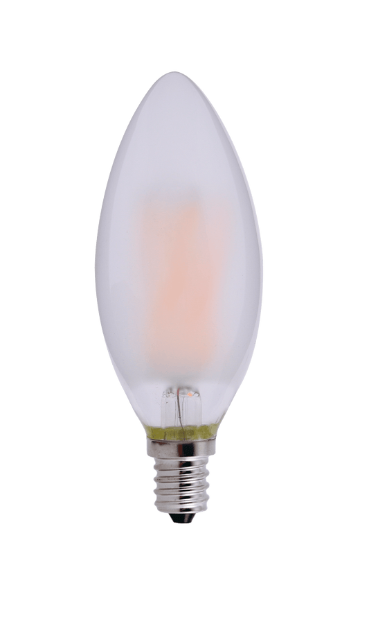 Perlglow 5 Watts B11 Shape E12 Base Type 600 Lumens Clear Candelabra Frosted Torpedo LED Light Bulb 2700K Soft White