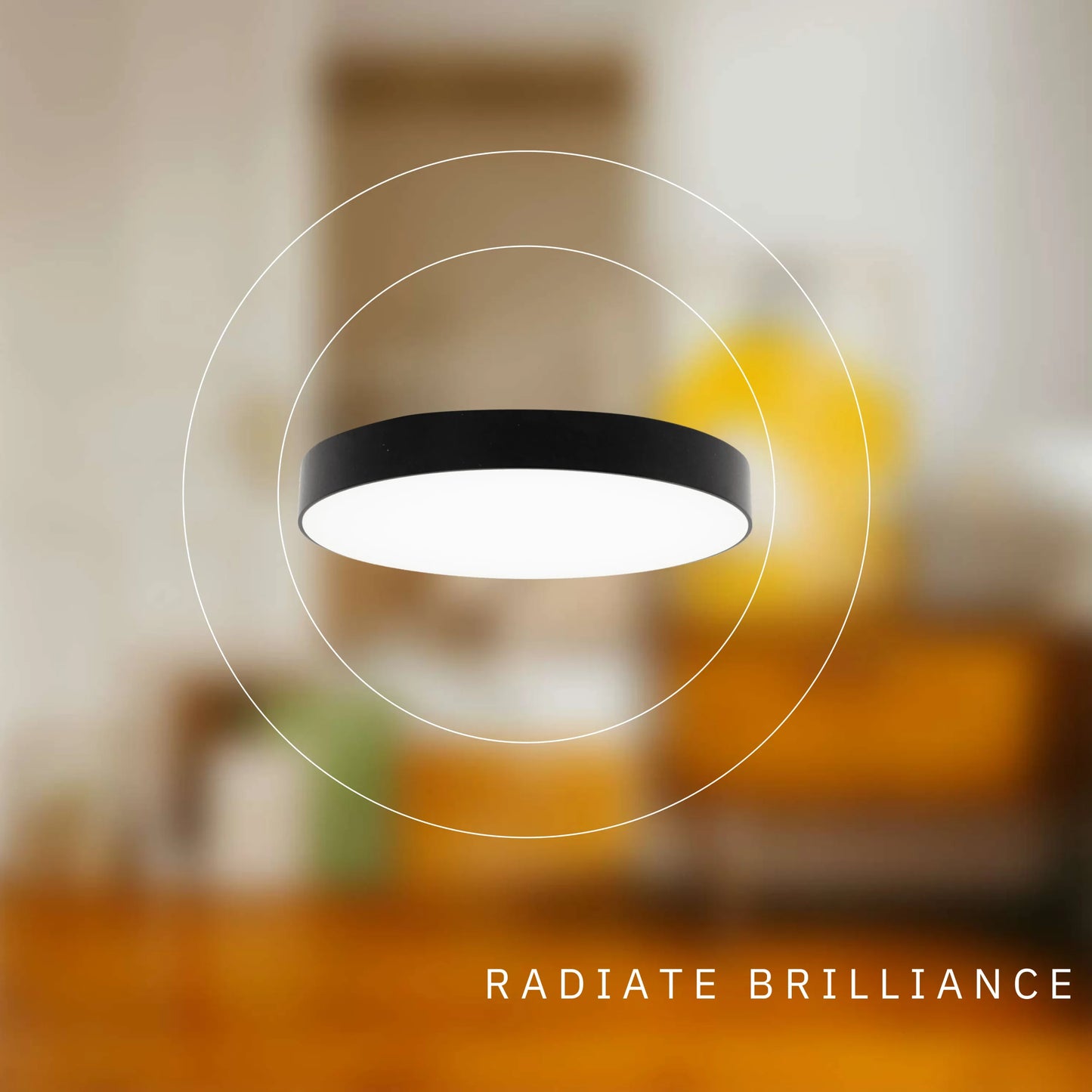 P-6325 7 Inch Edgeless Round Black 15W 1350 Lumens 5CCT Disk Light