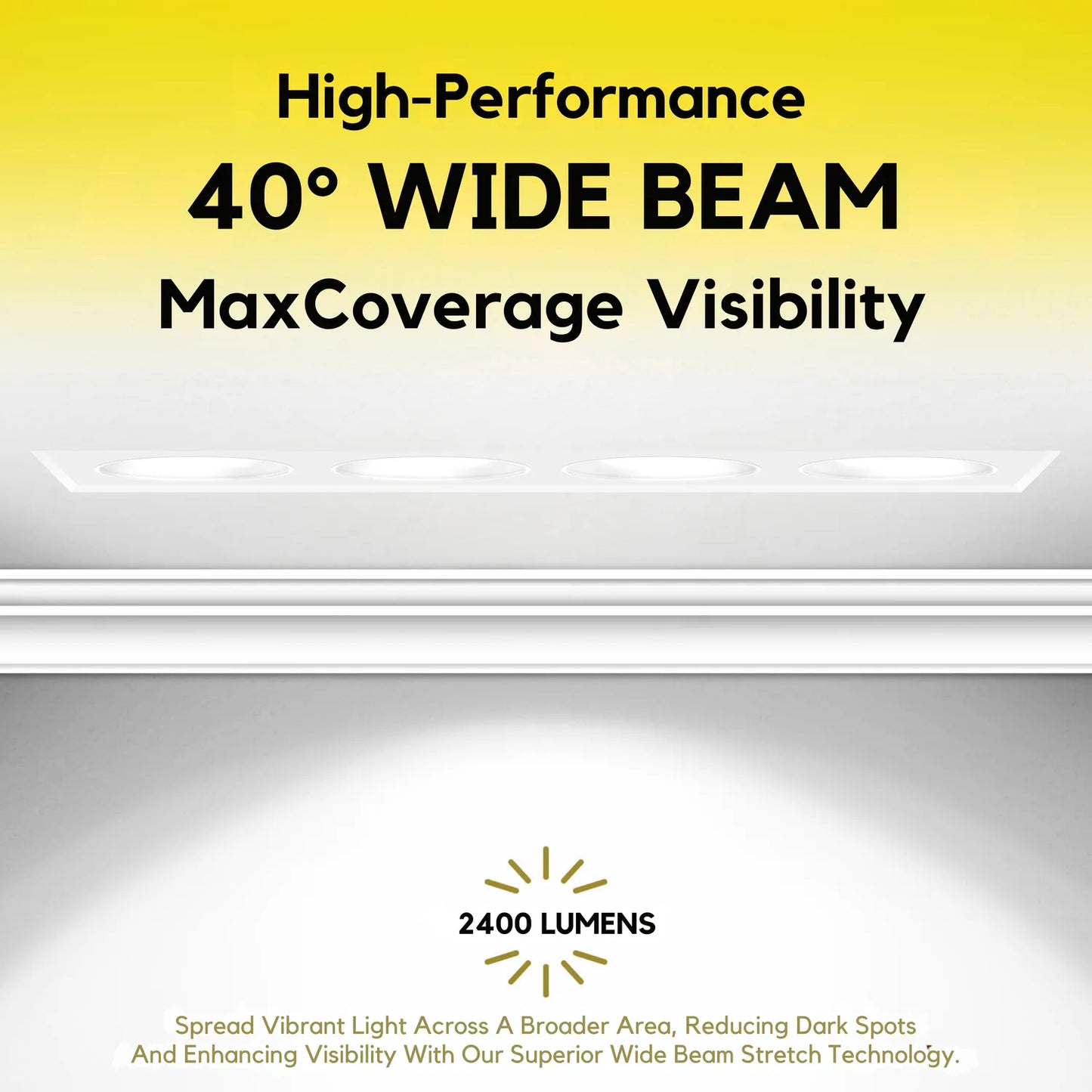 P-7370 1.5 Inch Trimless 4 Head Round White 28W, 2400 Lumens, 5CCT Recessed Light