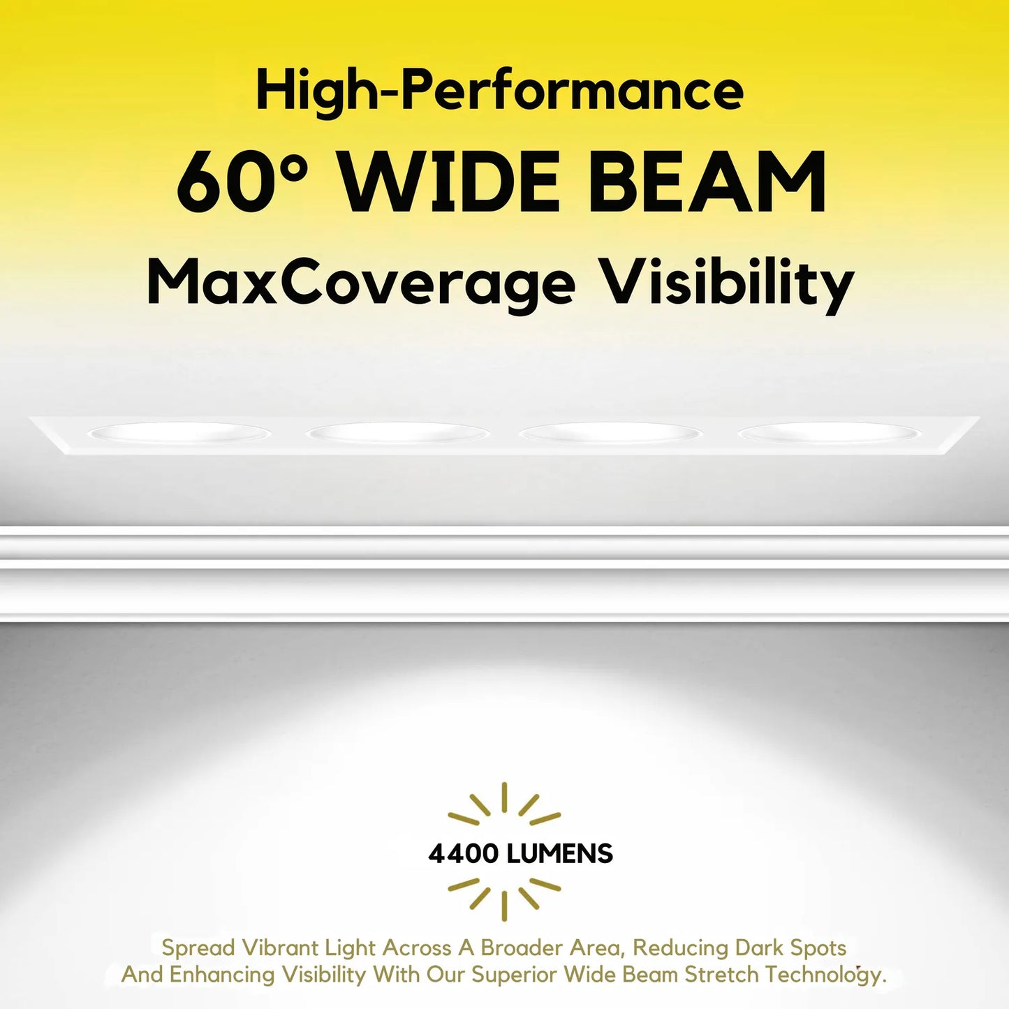 P-7379 1.5 Inch Trimless 4 Head Round White HO, 60W, 4400 Lumens, 5CCT Recessed Light
