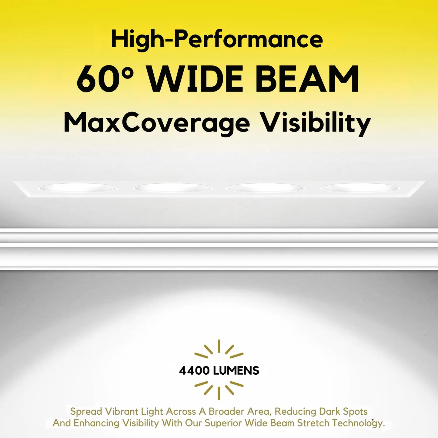 P-7362 1.5 Inch Trimless Ultra-Narrow 4 Head Black HO, 60W, 4400 Lumens, 5CCT Recessed Light