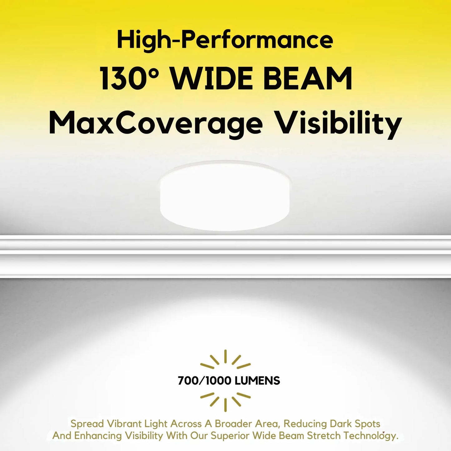 P-7364 3 Inch Trimless Round White Drop Lens, 10/15W, 700/1000 Lumens, 5CCT Recessed Light
