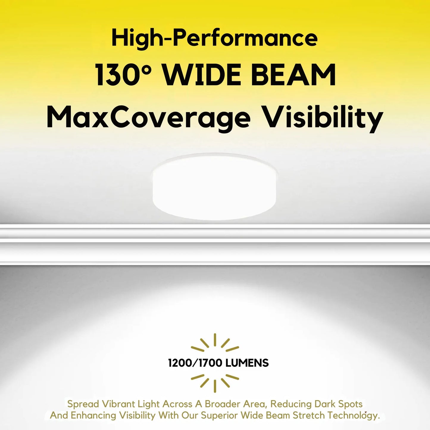 P-7365 4 Inch Trimless Round White Drop Lens, 15/20W, 1200/1700 Lumens, 5CCT Recessed Light