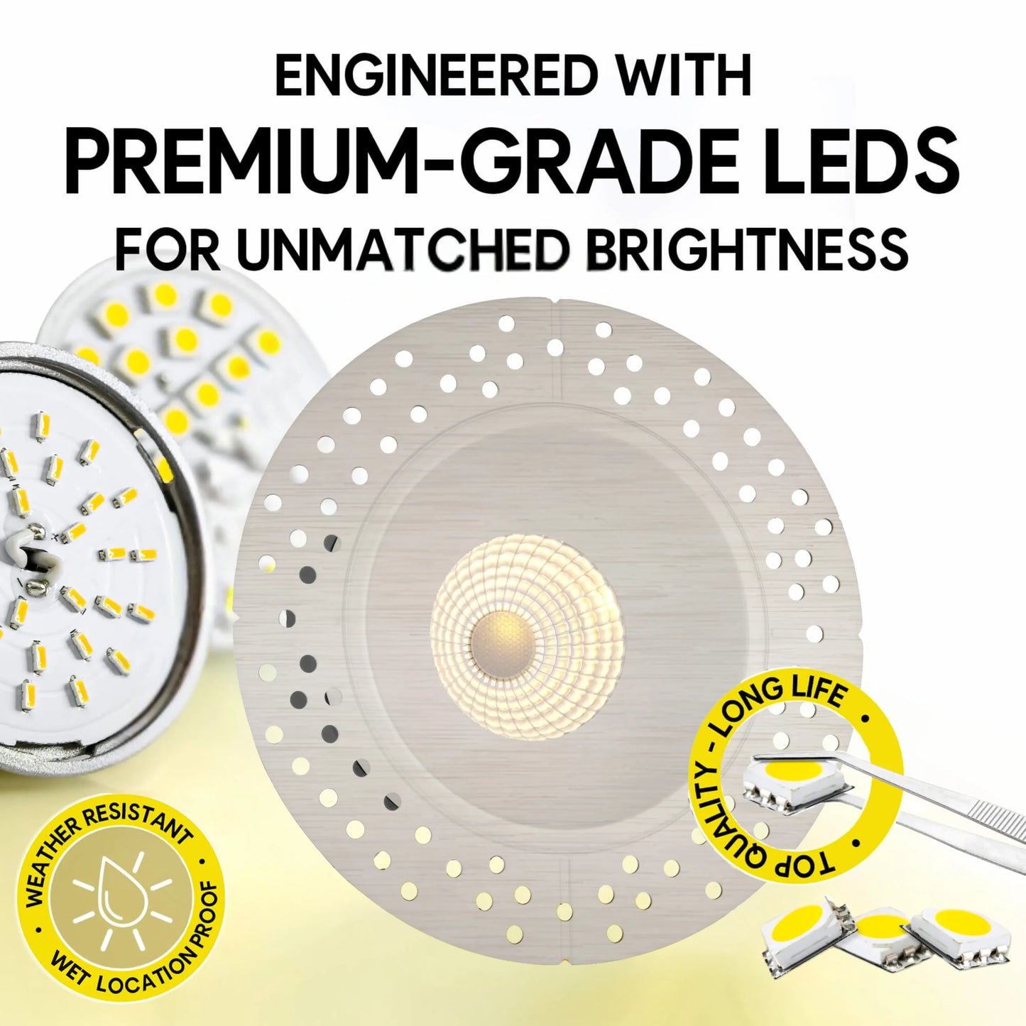 P-6503 1.5 Inch Trimless Round, Nickel Finish 7 Watts, 600 Lumens 5CCT Recessed Light