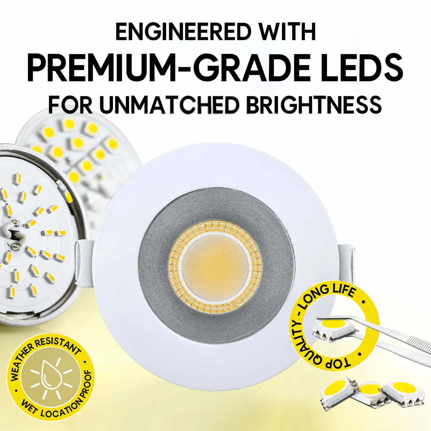 P-7283 3 Inch Round Haze Finish HO, 15W, 1400 Lumens, 5CCT Recessed Light