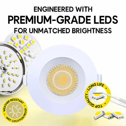 P-7178 4 Inch Baffle Round White HO 32-20W, 3000-2000 Lumens 5CCT Recessed Light