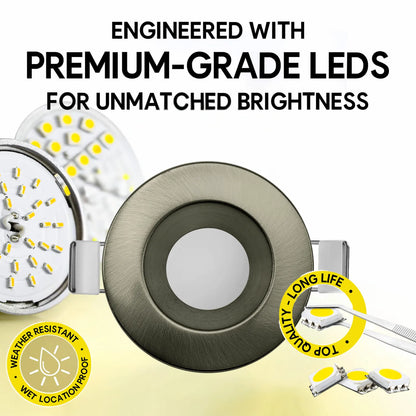 P-7193 2 Inch Round Brushed Nickel 8W, 500 Lumens, 5CCT Slim Light