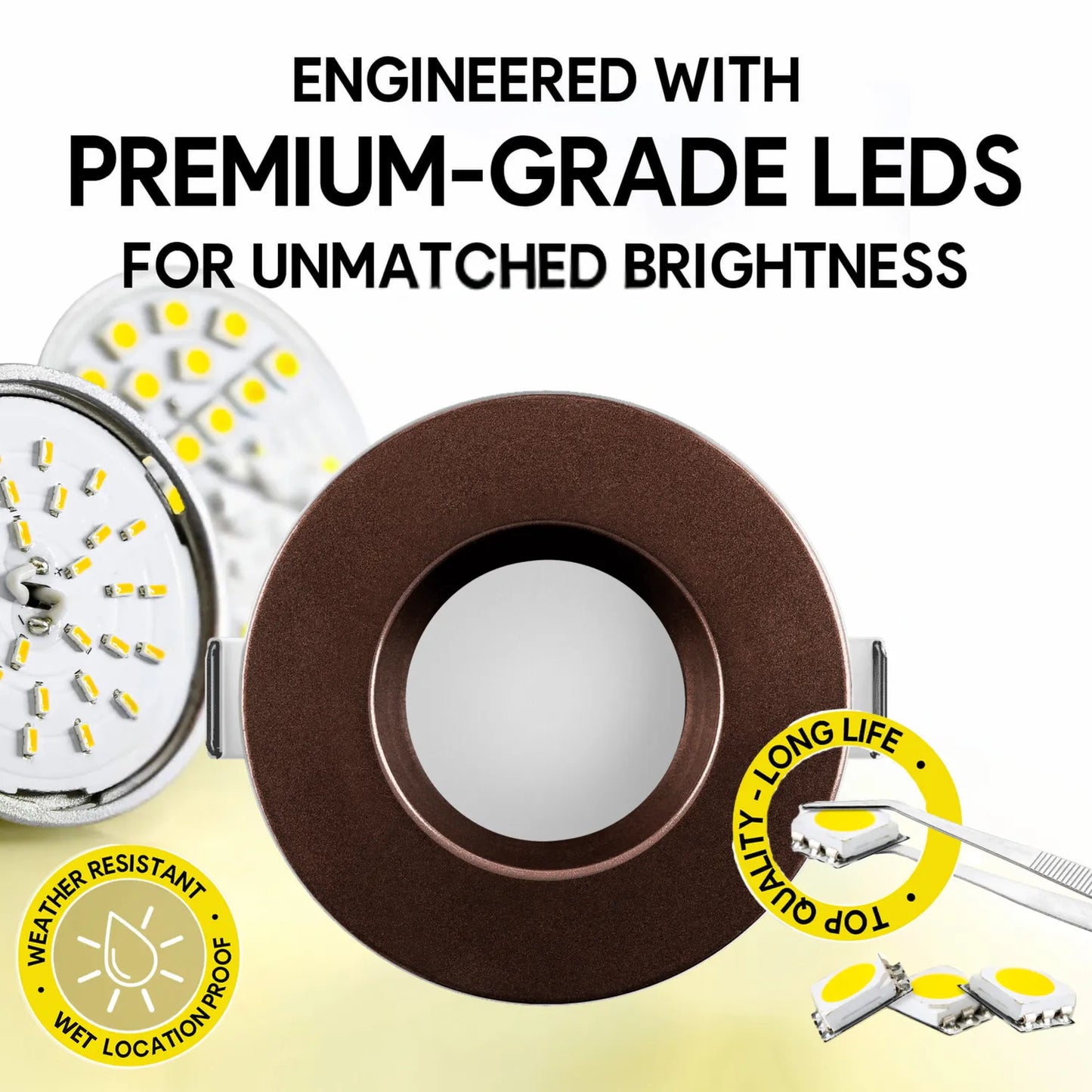 P-7202 3 Inch Round Bronze 10W, 700 Lumens, 5CCT Slim Light