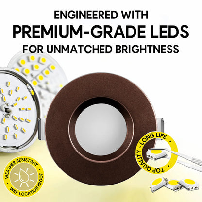 P-7202 3 Inch Round Bronze 10W, 700 Lumens, 5CCT Slim Light