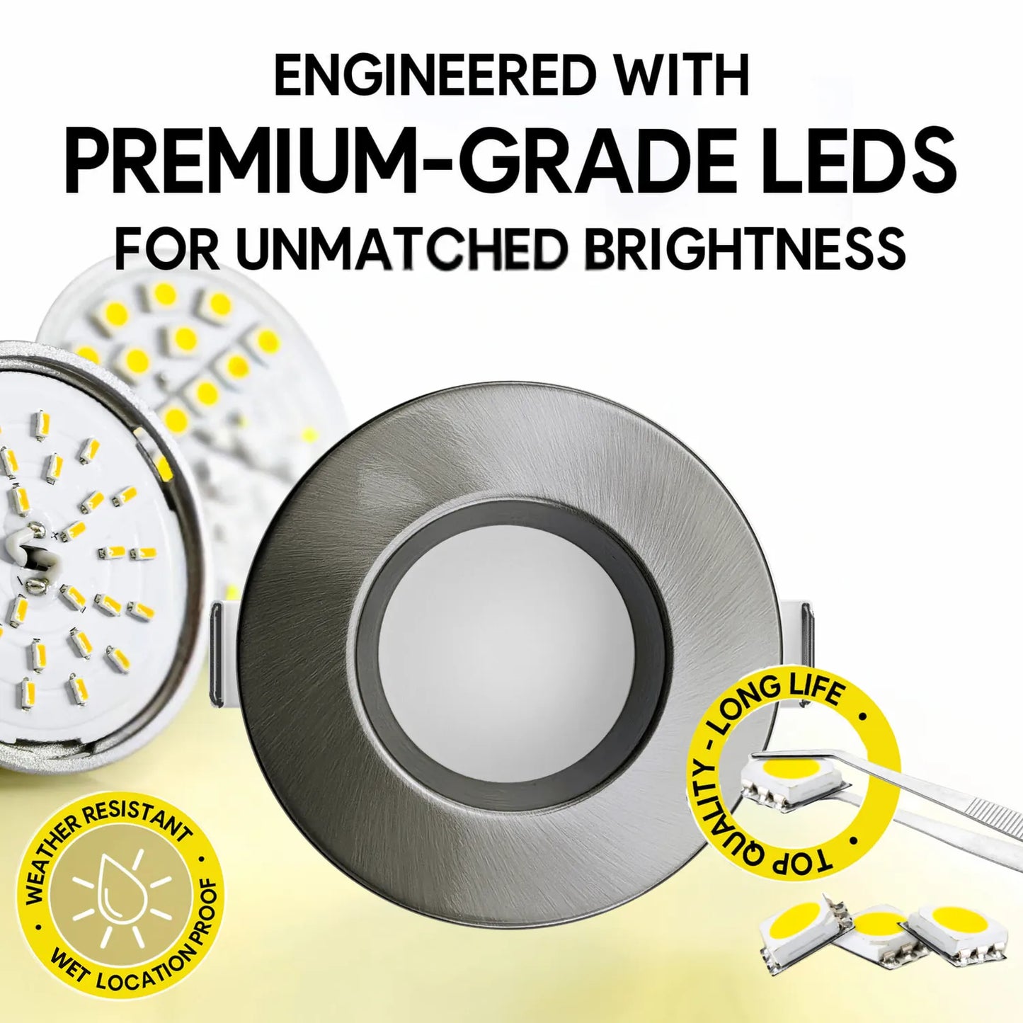 P-7203 3 Inch Round Brushed Nickel 10W, 700 Lumens, 5CCT Slim Light