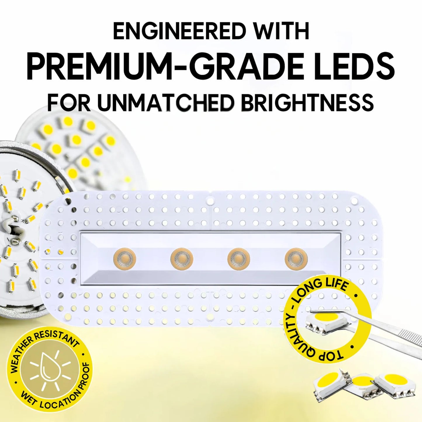 P-7350 1.5 Inch Trimless Ultra-Narrow 4 Head White 28W, 2400 Lumens, 5CCT Recessed Light