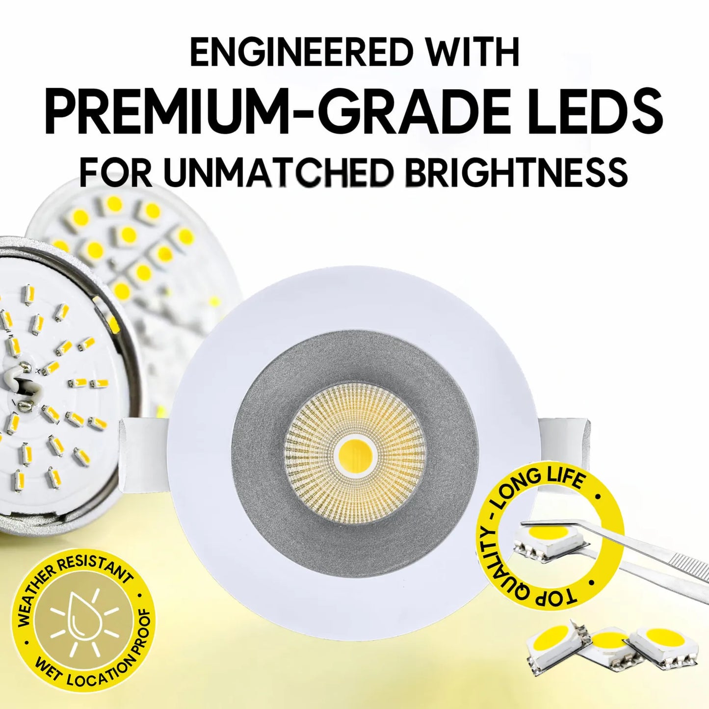 P-7247 5 Inch Round Haze 23-50W, 2200-5000 Lumens, 5CCT Recessed Light