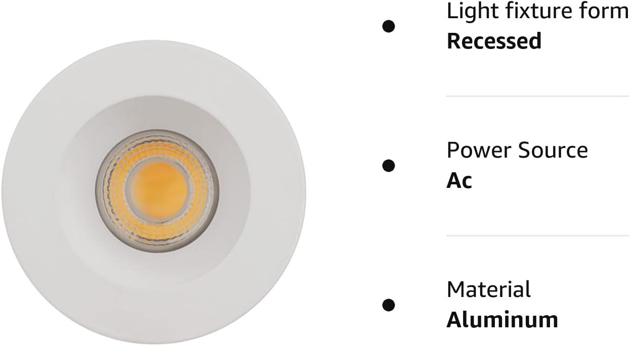 P-5993 3 Inch White Round 9W 850 Lumens 5CCT Recessed Light