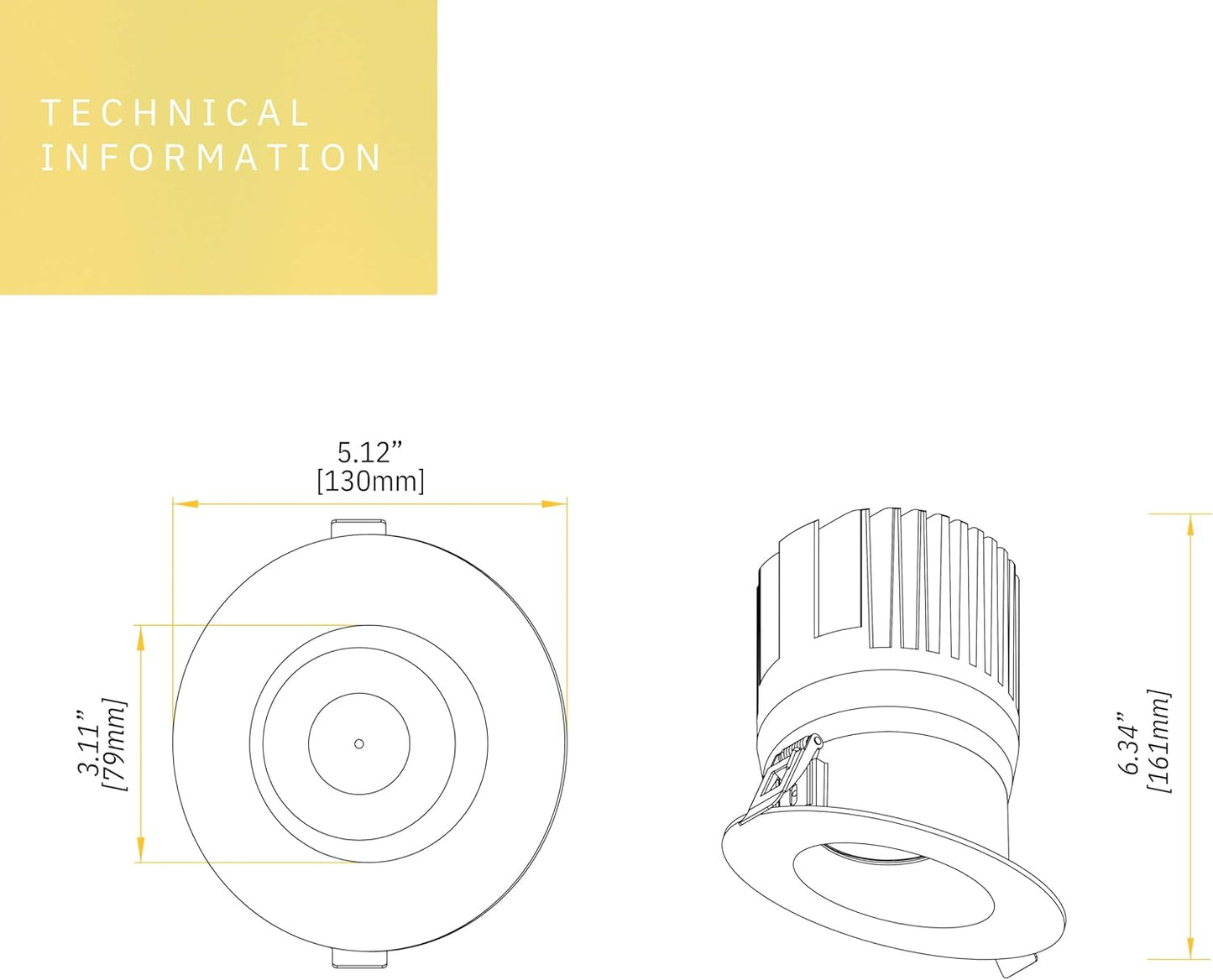 P-6478 4 Inch Round Wall Wash, White Finish 32 Watts, 3000 Lumens 5CCT Recessed Light