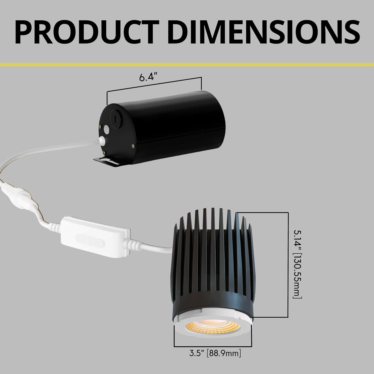 P-7140 3.5 inch Engine HO 18-30W, 1700-2700 Lumens 5CCT Recessed Light