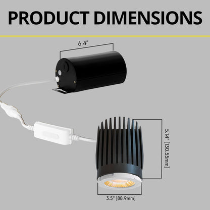P-7140 3.5 inch Engine HO 18-30W, 1700-2700 Lumens 5CCT Recessed Light