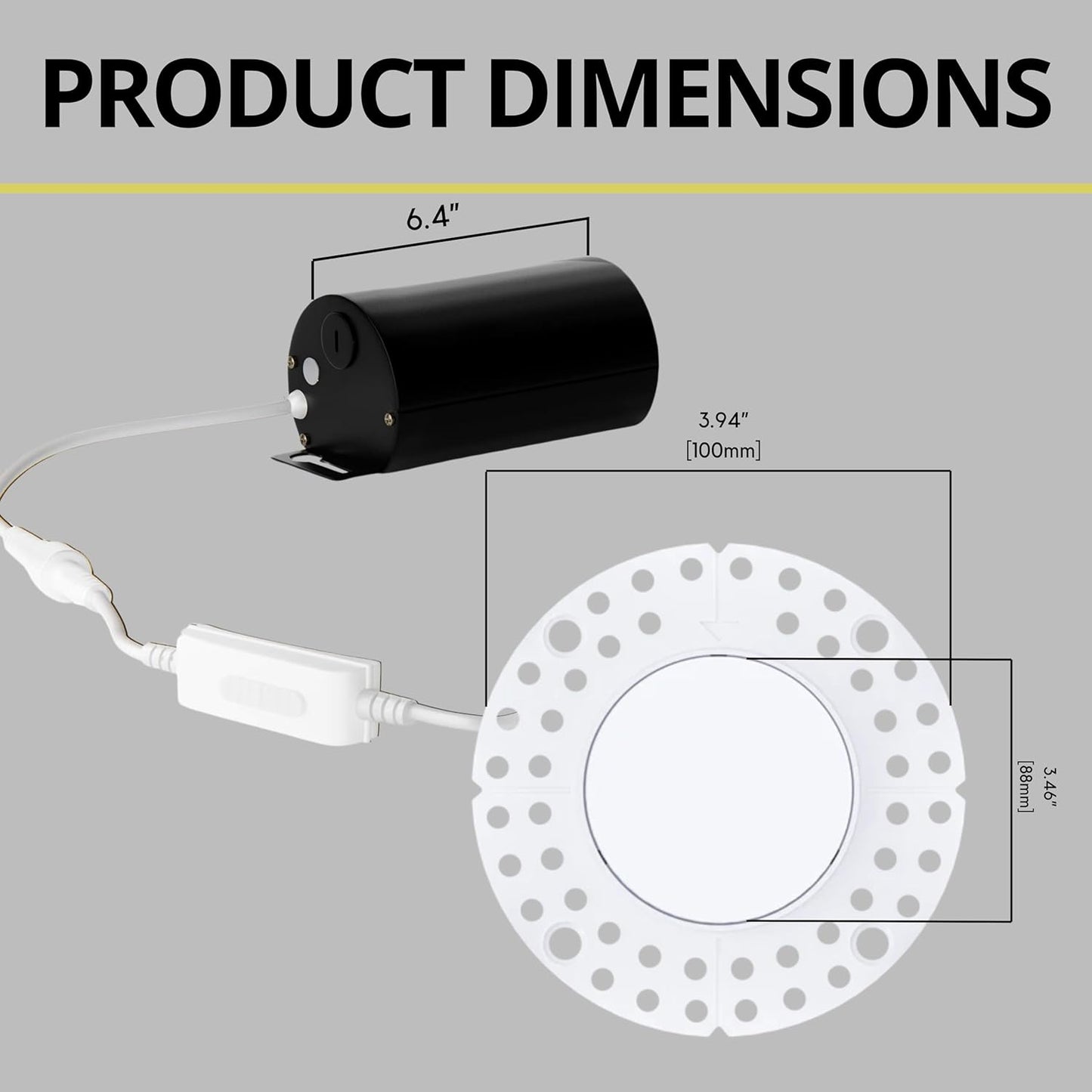 P-7511 2 Inch Trimless Flushed Slim Round White, 8-12 Watts, 550-825 Lumens, 5CCT Recessed Light