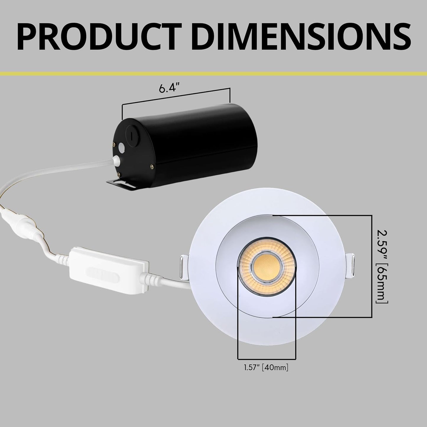 P-7089 3 Inch Gimbal Round White 9W, 850 Lumens 5CCT Recessed Light