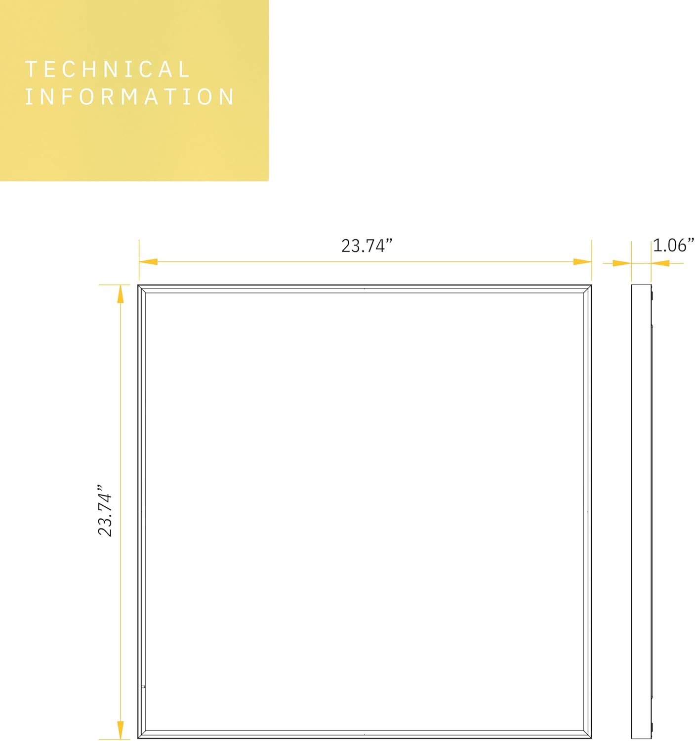 P-6629 2x2 LED Surface Mount Panel Light, 30 Watts, 3660 Lumens 5CCT