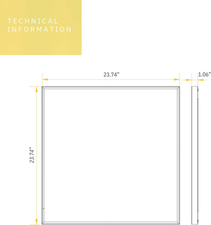 P-6629 2x2 LED Surface Mount Panel Light, 30 Watts, 3660 Lumens 5CCT