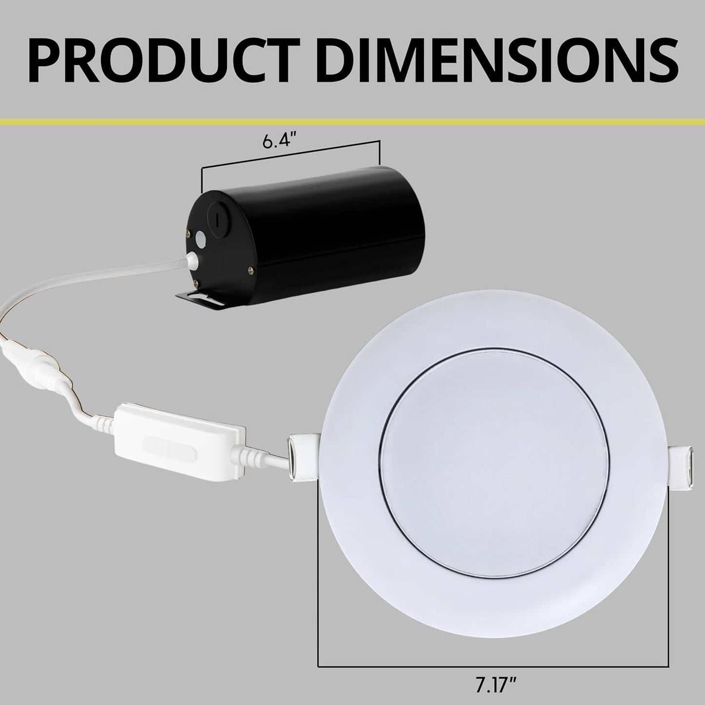 P-7483 6 inch Flat Gimbal Round White, 20W, 1800 Lumens, 5CCT Recessed Light