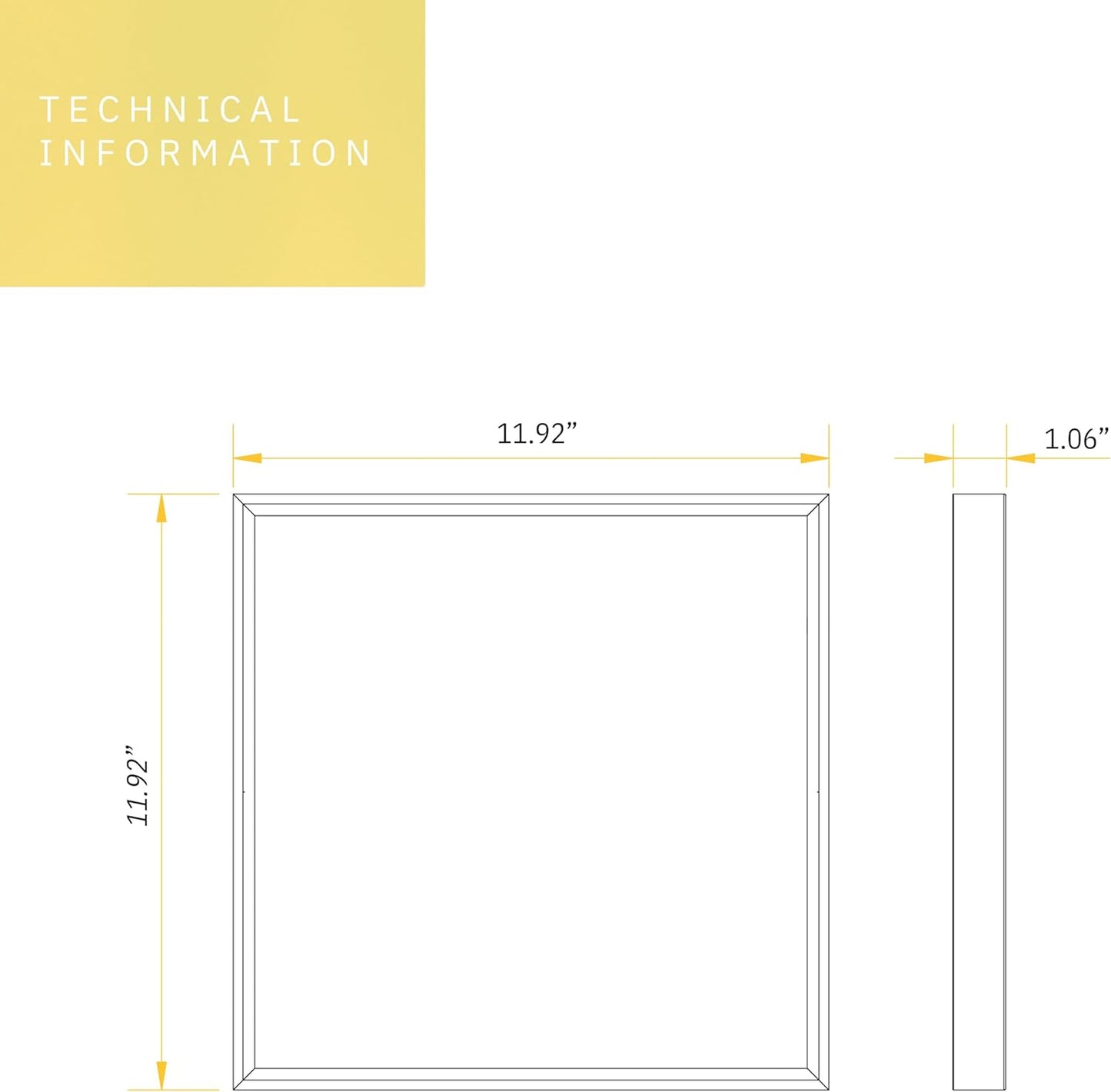 P-6626 1x1 LED Surface Mount Panel Light, 12 Watts, 1400 Lumens 5CCT