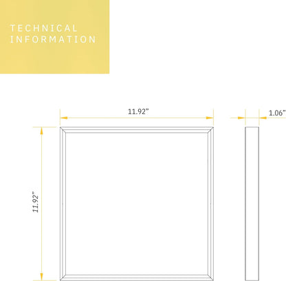 P-6626 1x1 LED Surface Mount Panel Light, 12 Watts, 1400 Lumens 5CCT