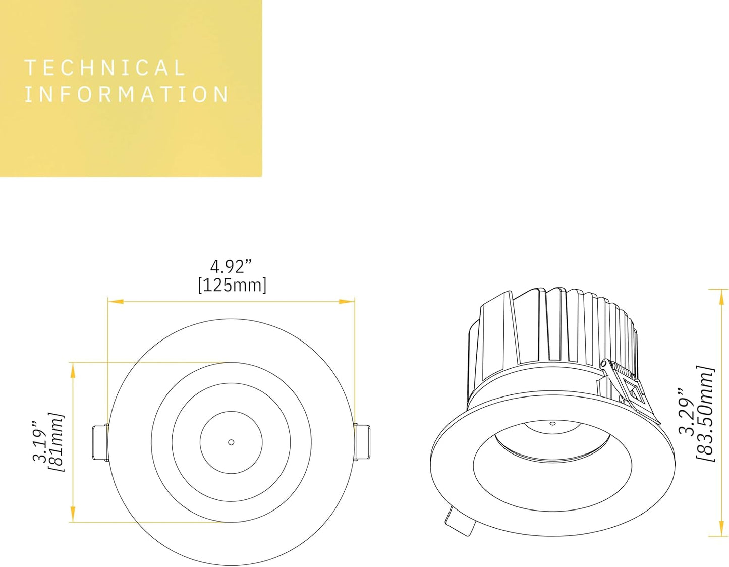 P-6450 4 Inch Round, Brushed Brass Finish 15 Watts, 1550 Lumens 5CCT Recessed Light