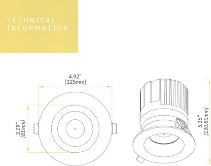 P-6476 4 Inch Round, Brushed Nickel Finish 32 Watts, 3000 Lumens 5CCT Recessed Light