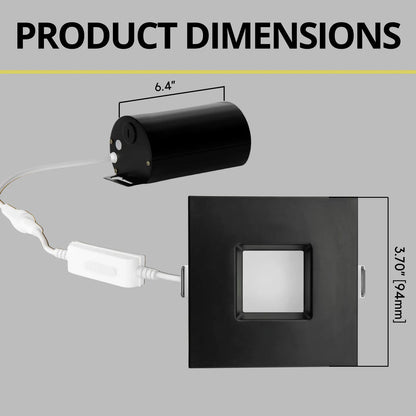 P-7269 3 Inch Square Black Finish 10W, 750 Lumens, 5CCT Slim Light
