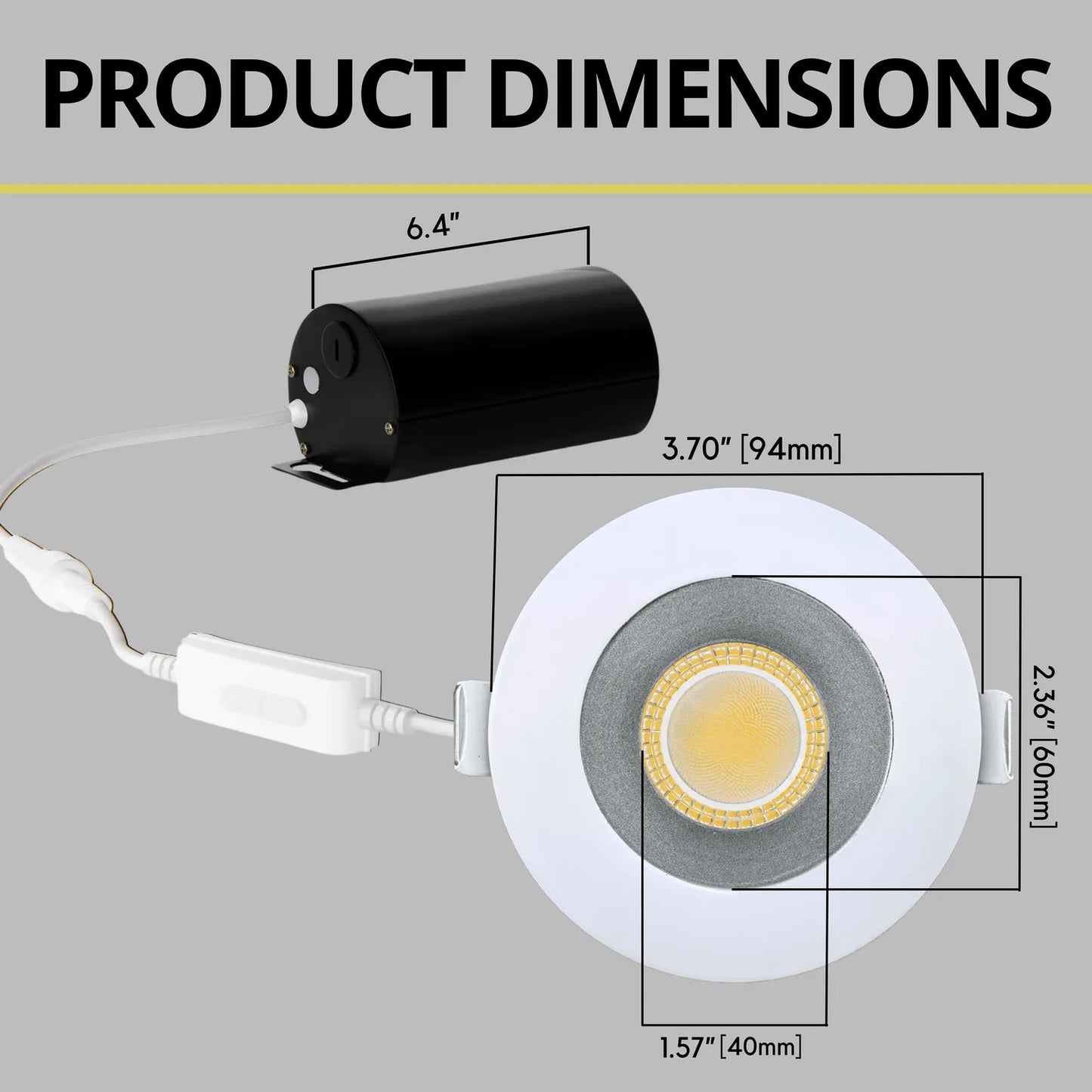 P-7289 3 Inch Round Haze Finish HO, 24W, 2100 Lumens, Non-IC, 5CCT Recessed Light