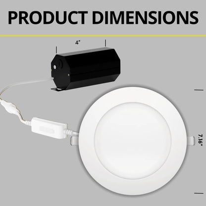 P-5142 6 Inch Round White 18W 1700 Lumens 5CCT Slim Ultra-Thin light