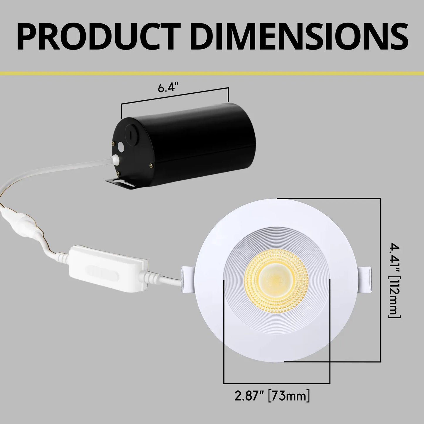 P-7175 3.5 Inch Baffle Round White 15-9W, 1400-900 Lumens 5CCT Recessed Light