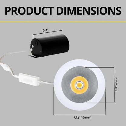 P-7331 6 Inch Round Haze Finish 40-82W, 3800-7200 Lumens, 5CCT Recessed Light