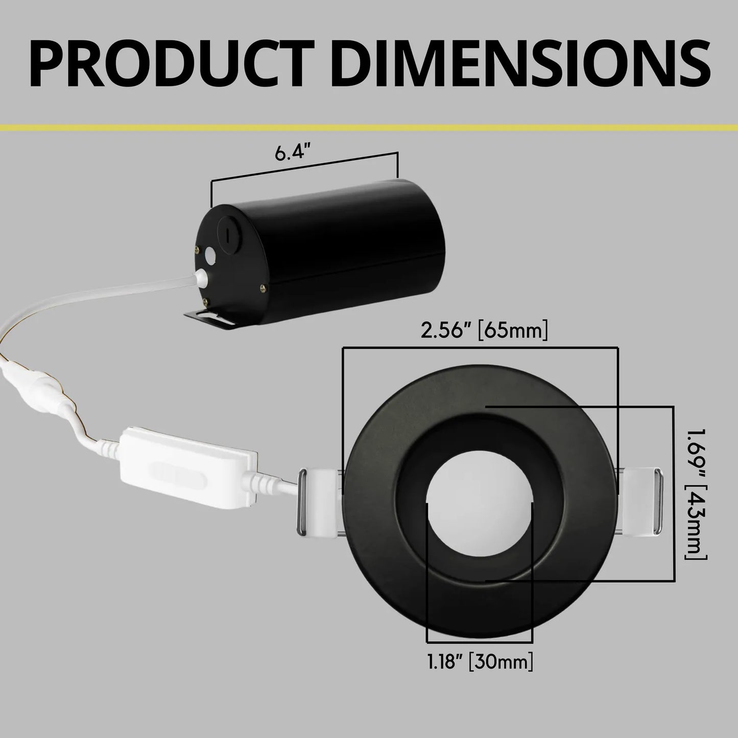 P-7191 2 Inch Round Black 8W, 500 Lumens, 5CCT Slim Light