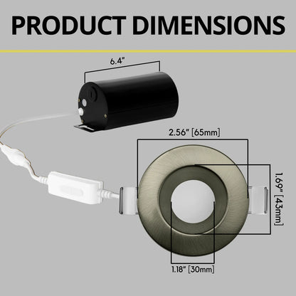 P-7193 2 Inch Round Brushed Nickel 8W, 500 Lumens, 5CCT Slim Light